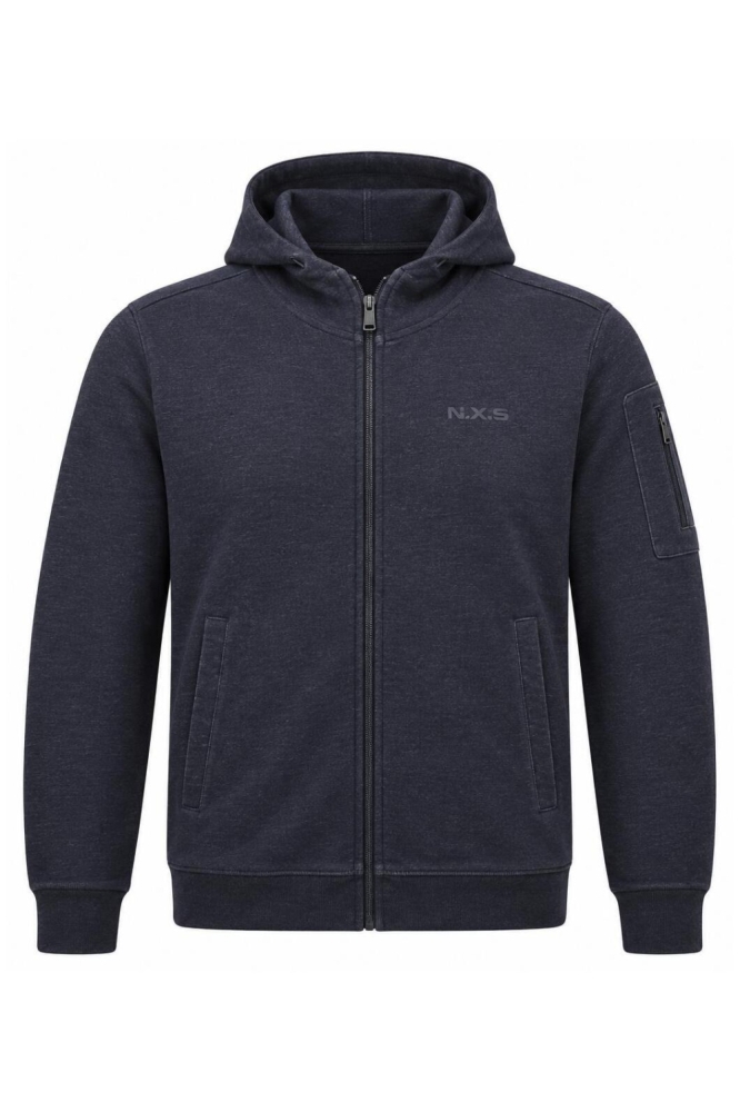 NO-EXCESS blauwe heren vest | Vooraanzicht