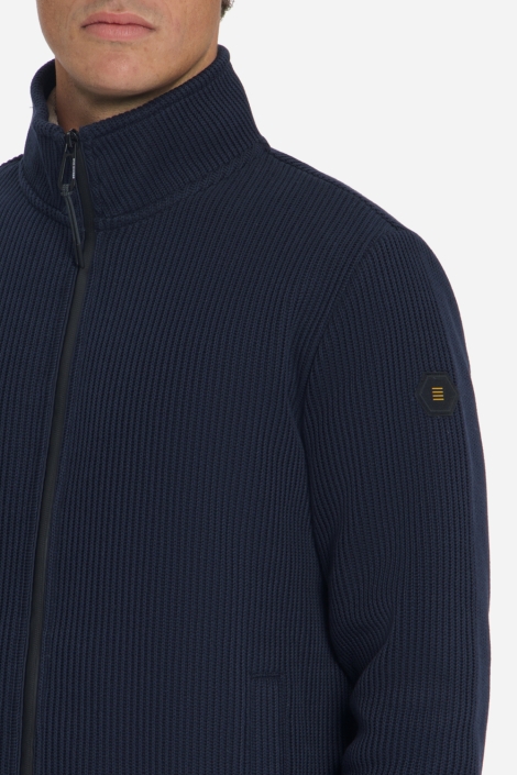 NO-EXCESS blauwe heren vest | Close up