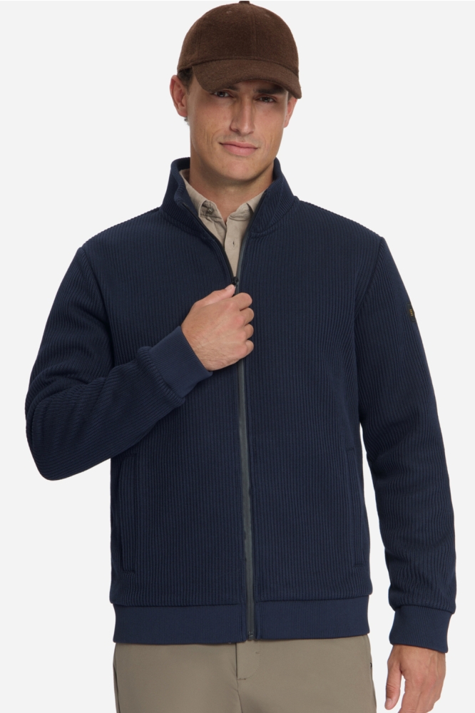 NO-EXCESS blauwe heren vest | Model vooraanzicht