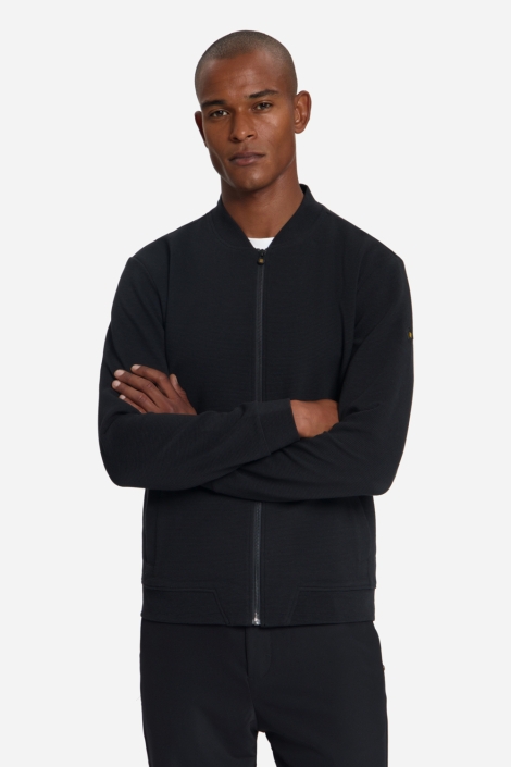 NO-EXCESS zwarte heren vest | Model vooraanzicht