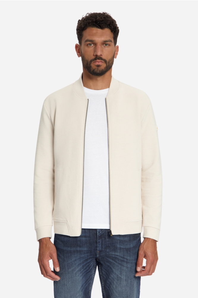 NO-EXCESS ecru heren vest | Model vooraanzicht