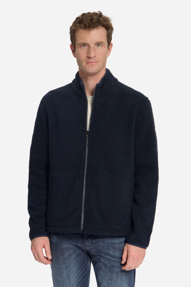 NO-EXCESS blauwe heren vest | Model vooraanzicht