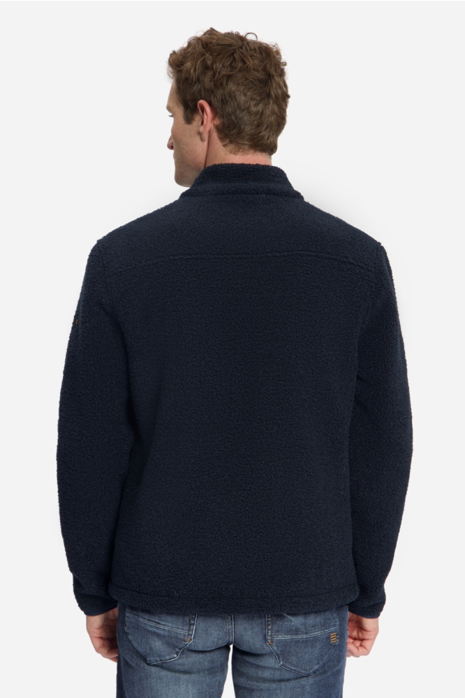 NO-EXCESS blauwe heren vest | Model achteraanzicht