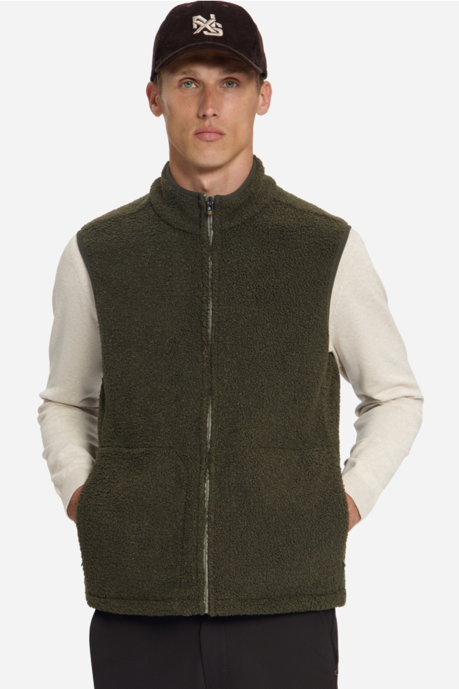 NO-EXCESS groene heren jas | Model vooraanzicht