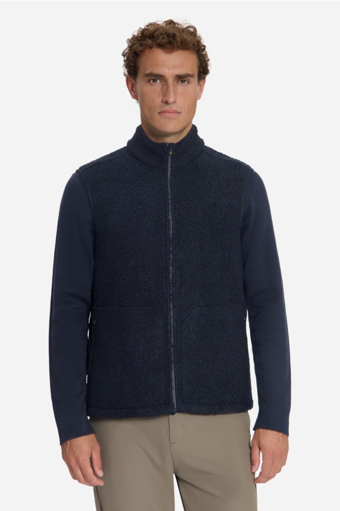 NO-EXCESS blauwe heren jas | Model vooraanzicht