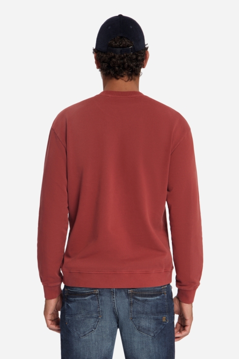 NO-EXCESS rode heren sweater | Model achteraanzicht