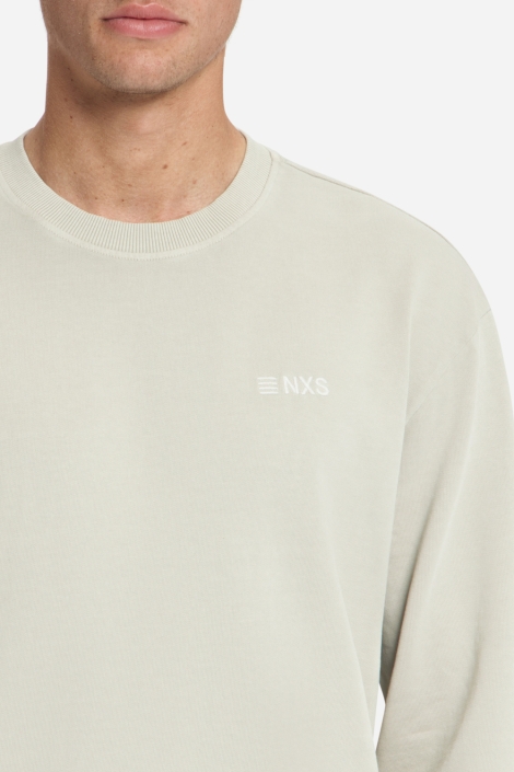 NO-EXCESS ecru heren sweater | Close up