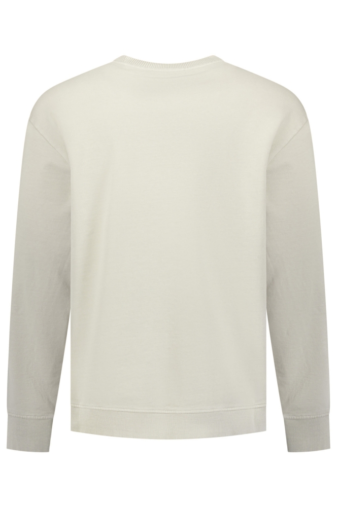 NO-EXCESS ecru heren sweater | Achteraanzicht