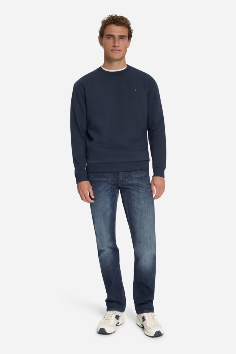 NO-EXCESS blauwe heren sweater | Model