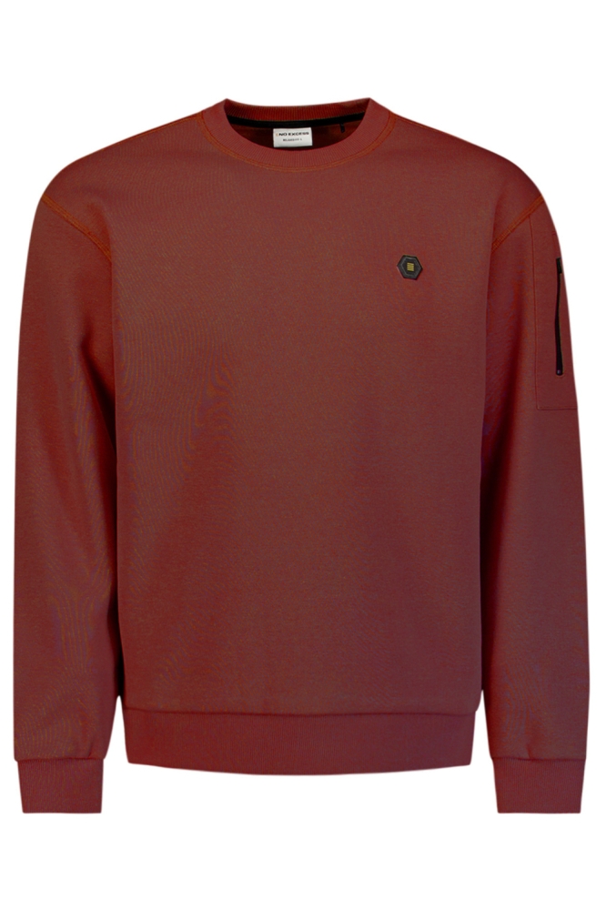 NO-EXCESS rode heren sweater | Vooraanzicht