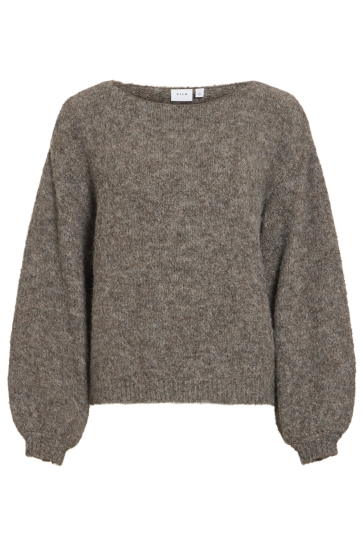 Vila vimarley l/s knit pullover- noos Camel