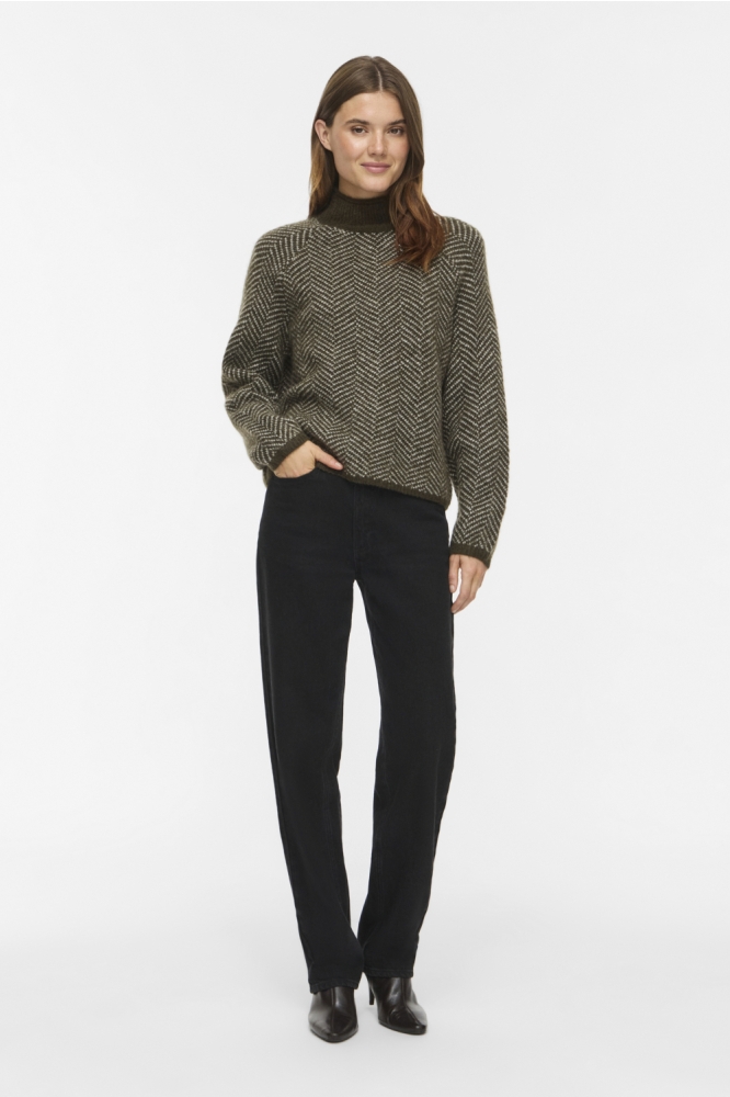 Vila groene dames trui | Model