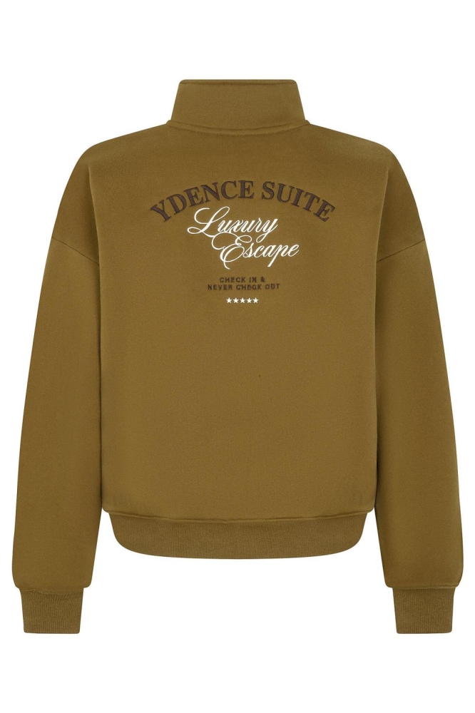 Ydence groene dames sweater | Achteraanzicht