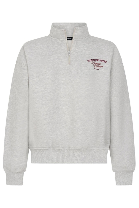 Ydence grijze dames sweater | Vooraanzicht