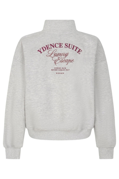 Ydence grijze dames sweater | Achteraanzicht