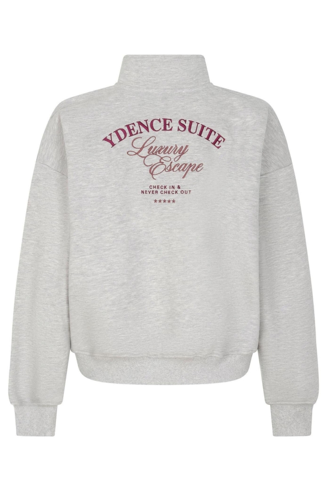 Ydence grijze dames sweater | Achteraanzicht