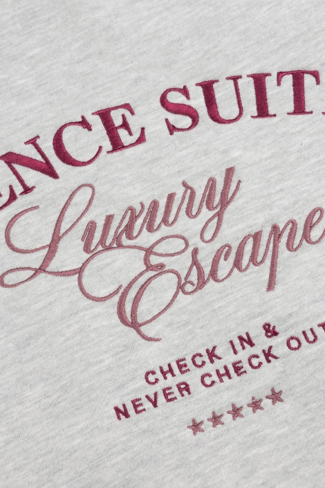 Ydence grijze dames sweater | Close up