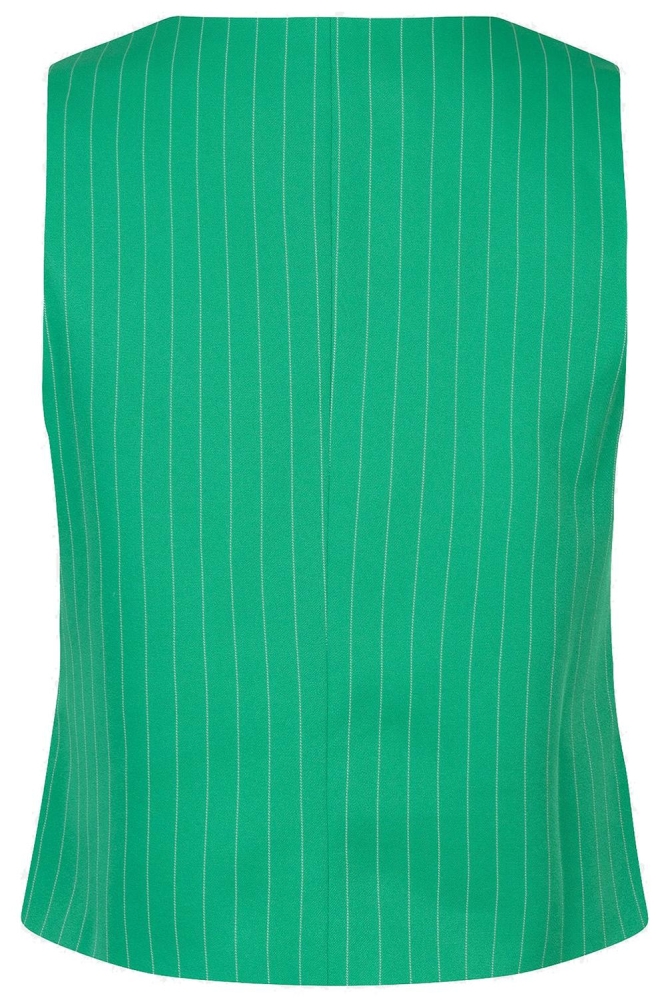 Ydence groene dames gilet | Achteraanzicht