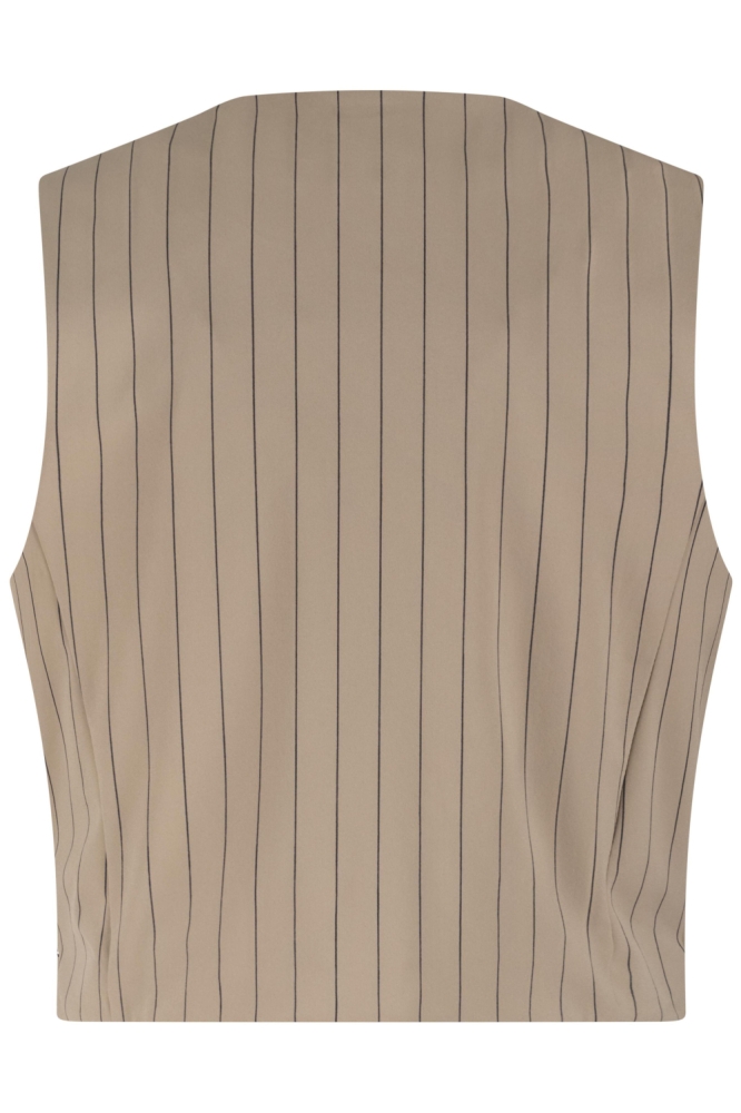 Lady Day beige dames gilet | Achteraanzicht