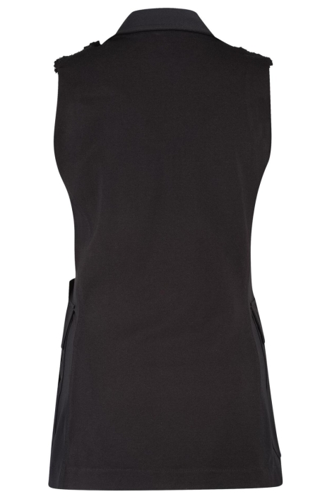 Zip73 zwarte dames gilet | Achteraanzicht