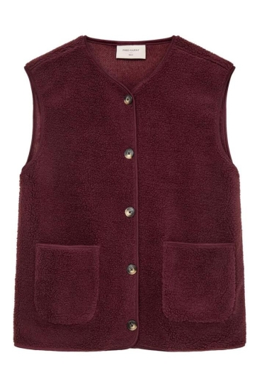 Freequent fqteddy waistcoat Bordeaux
