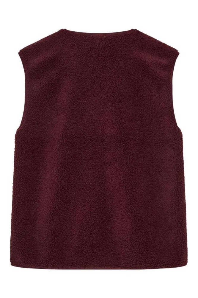 Freequent bordeaux dames gilet | Achteraanzicht