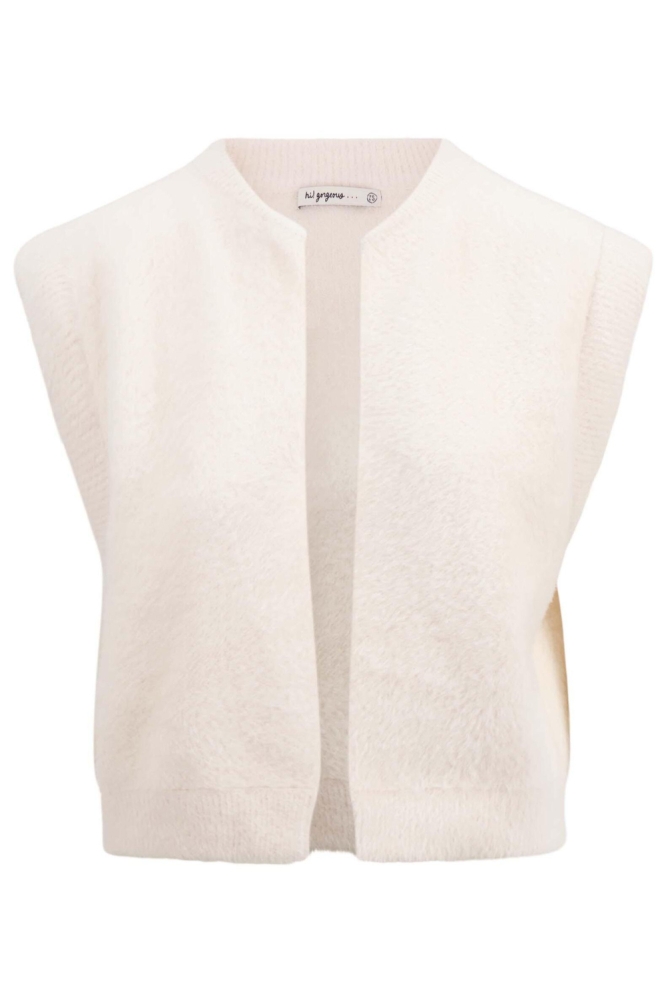 Zusss ecru dames gilet | Vooraanzicht