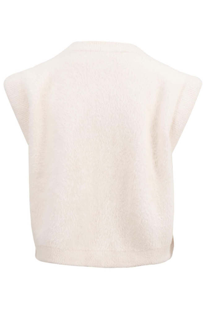 Zusss ecru dames gilet | Achteraanzicht