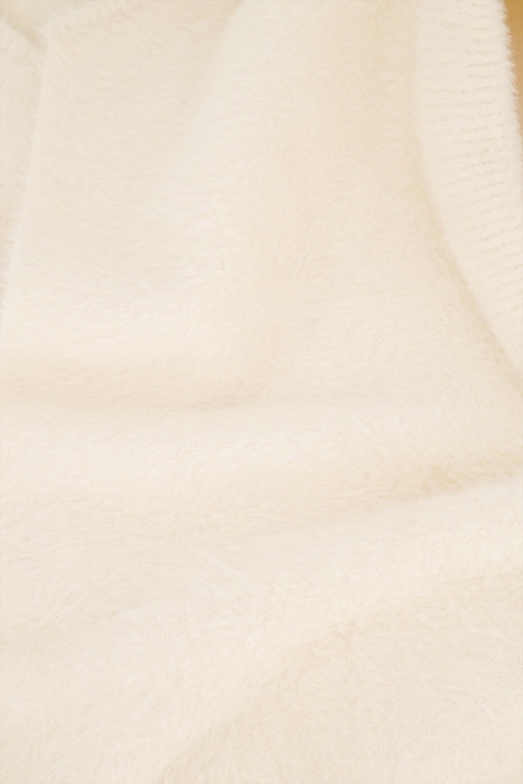 Zusss ecru dames gilet | Kleurstaal