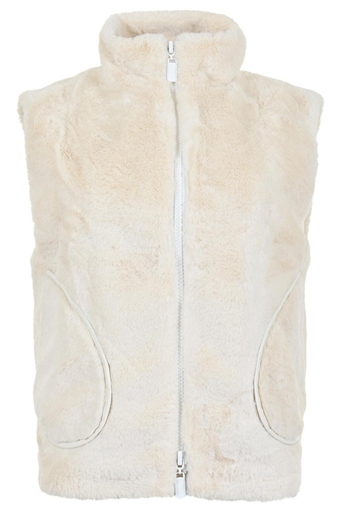 Maicazz ecru dames gilet | Vooraanzicht
