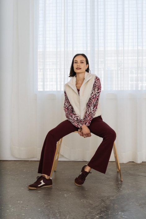 Maicazz ecru dames gilet | Model