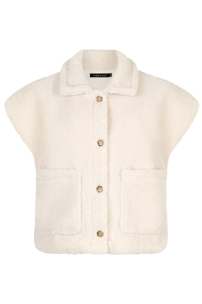 Ydence beige dames gilet | Vooraanzicht