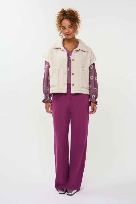 Ydence beige dames gilet | Model