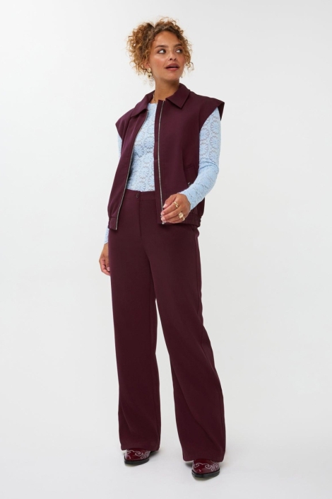 Ydence bordeaux dames gilet | Model
