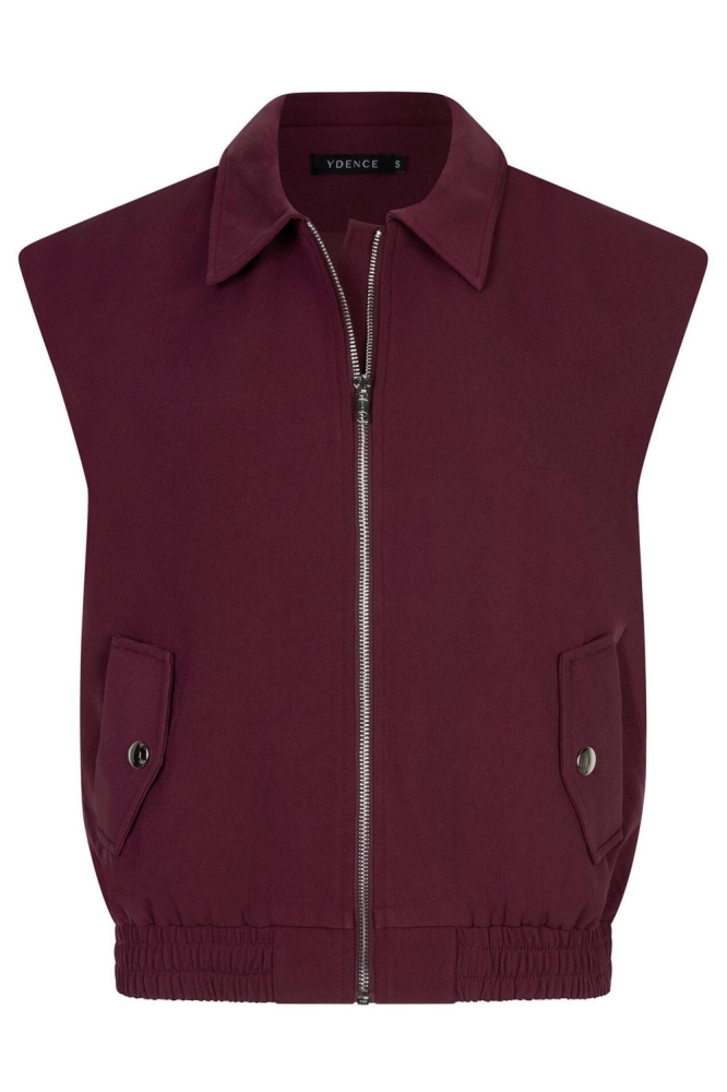 Ydence bordeaux dames gilet | Vooraanzicht