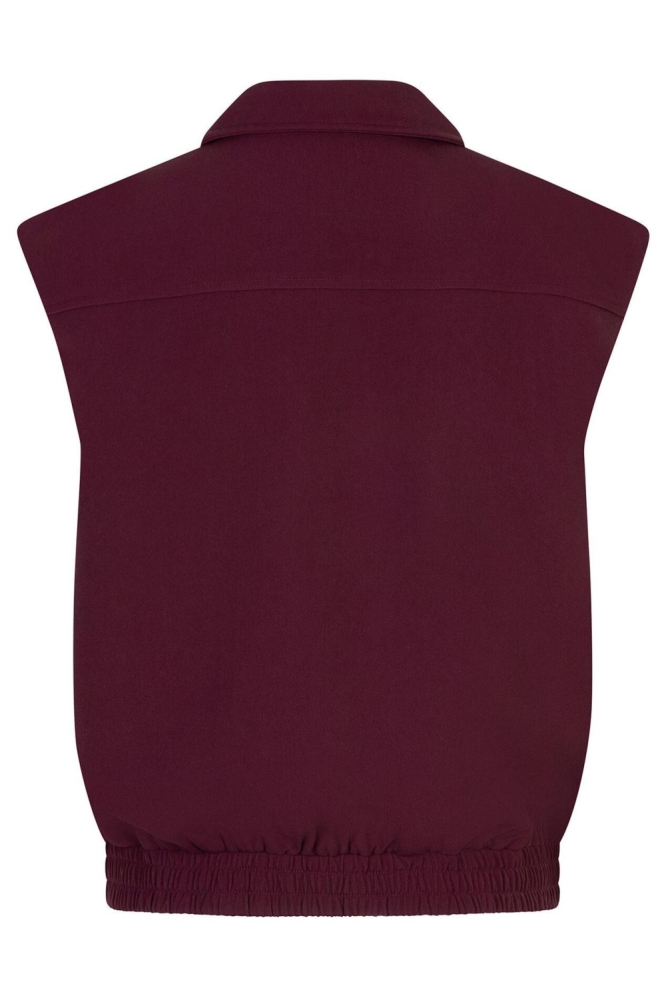 Ydence bordeaux dames gilet | Achteraanzicht