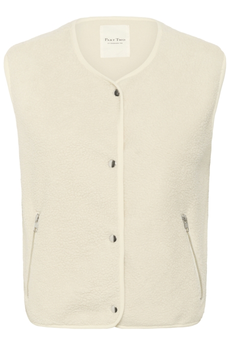 Part Two ecru dames gilet | Vooraanzicht