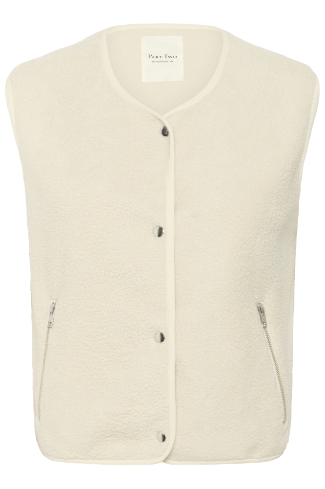 Part Two ecru dames gilet | Vooraanzicht