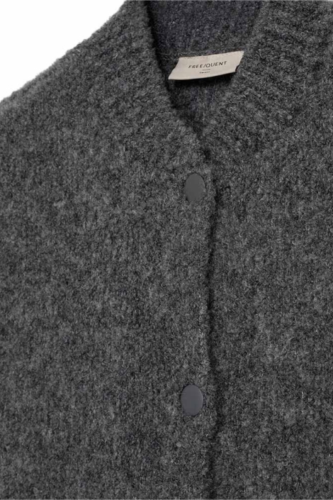 Freequent grijze dames gilet | Close up