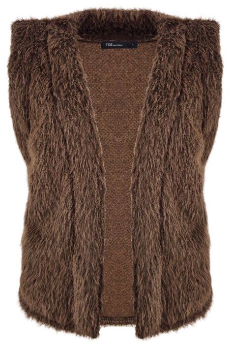 FOS Amsterdam bruine dames gilet | Vooraanzicht