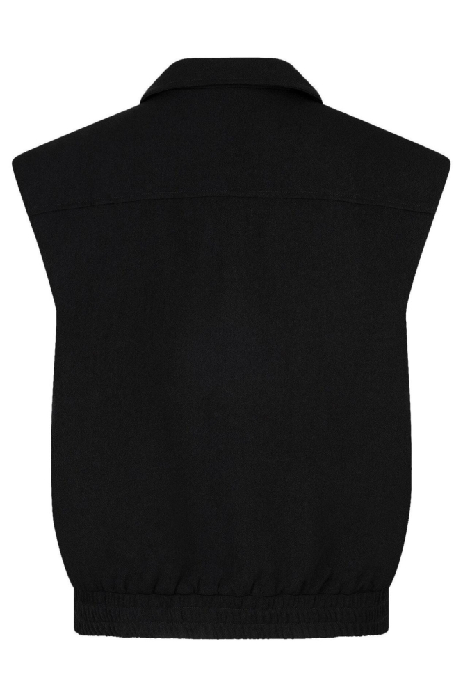 Ydence zwarte dames gilet | Achteraanzicht