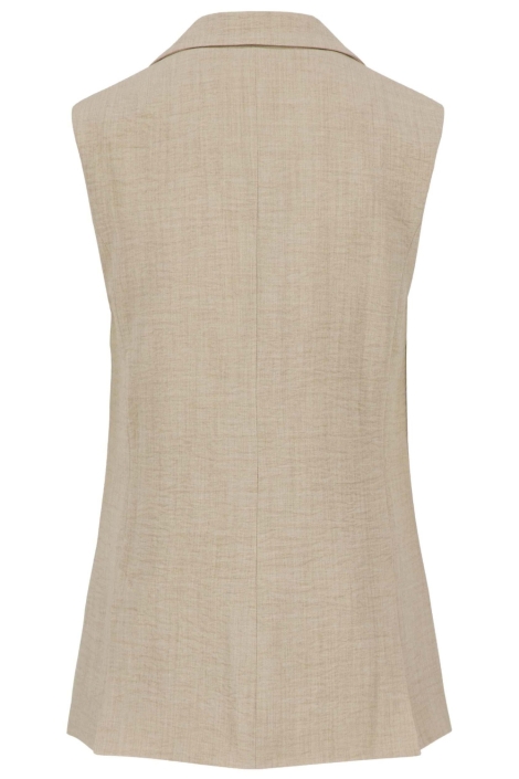 Zusss zand dames gilet | Achteraanzicht