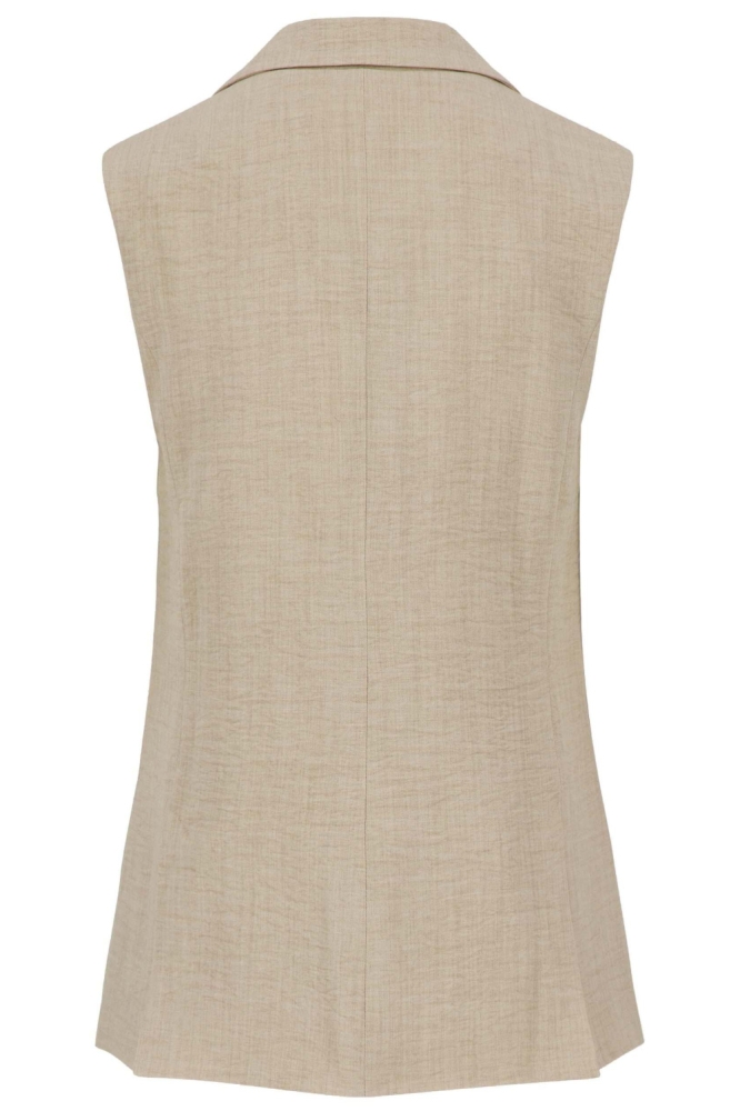 Zusss zand dames gilet | Achteraanzicht