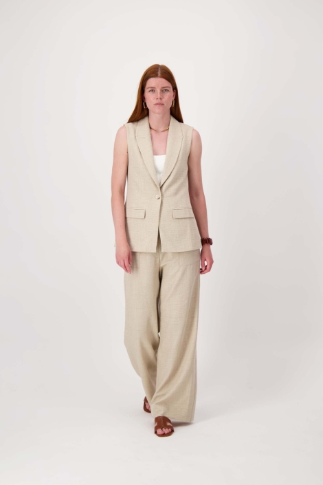 Zusss zand dames gilet | Model