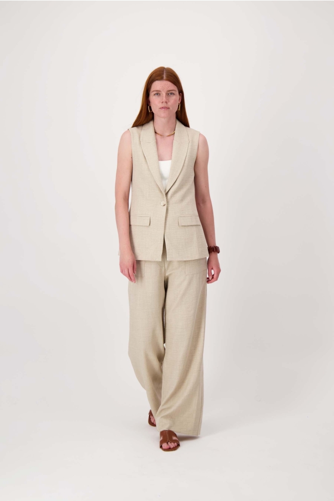 Zusss zand dames gilet | Model