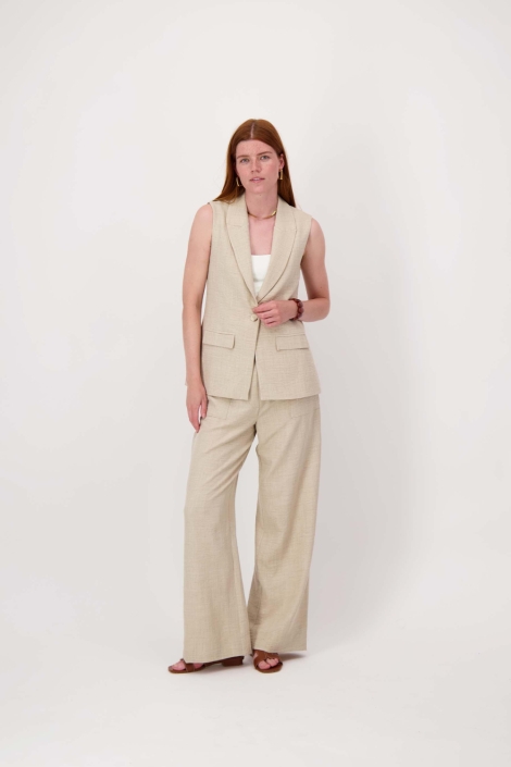 Zusss zand dames gilet | Model
