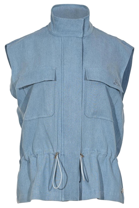 Zizo blauwe dames gilet | Vooraanzicht