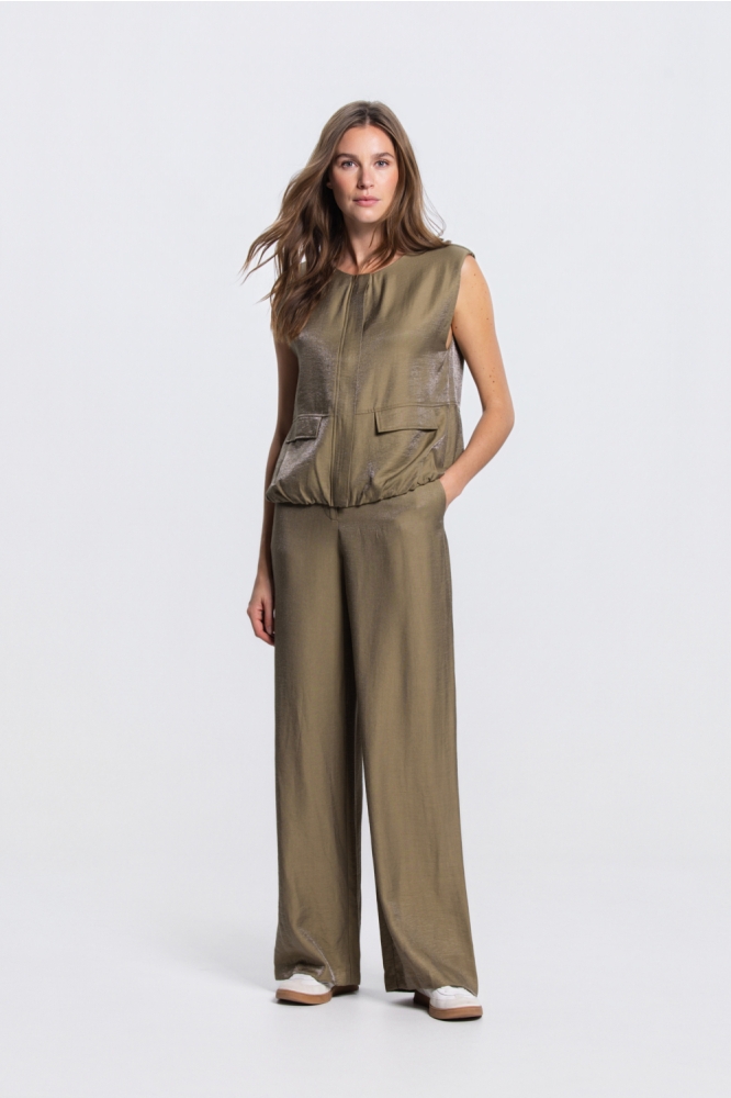 Juffrouw Jansen groene dames gilet | Model