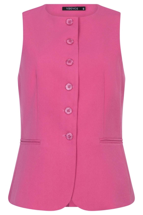 Ydence roze dames gilet | Vooraanzicht