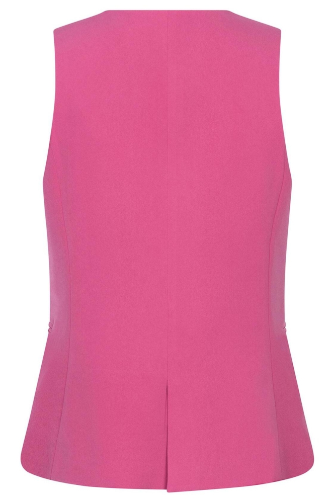 Ydence roze dames gilet | Achteraanzicht